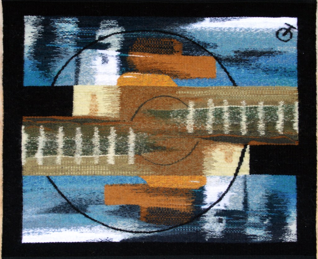 Magic Circle
Wool, acrylic, cotton on cotton warp - 17,5" x 21" - 2016